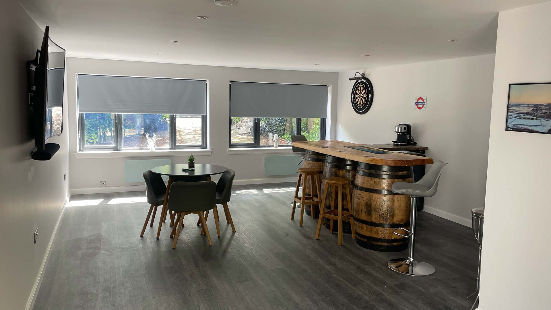 Detached double garage conversion with en-suite bathroom from inside the conversion