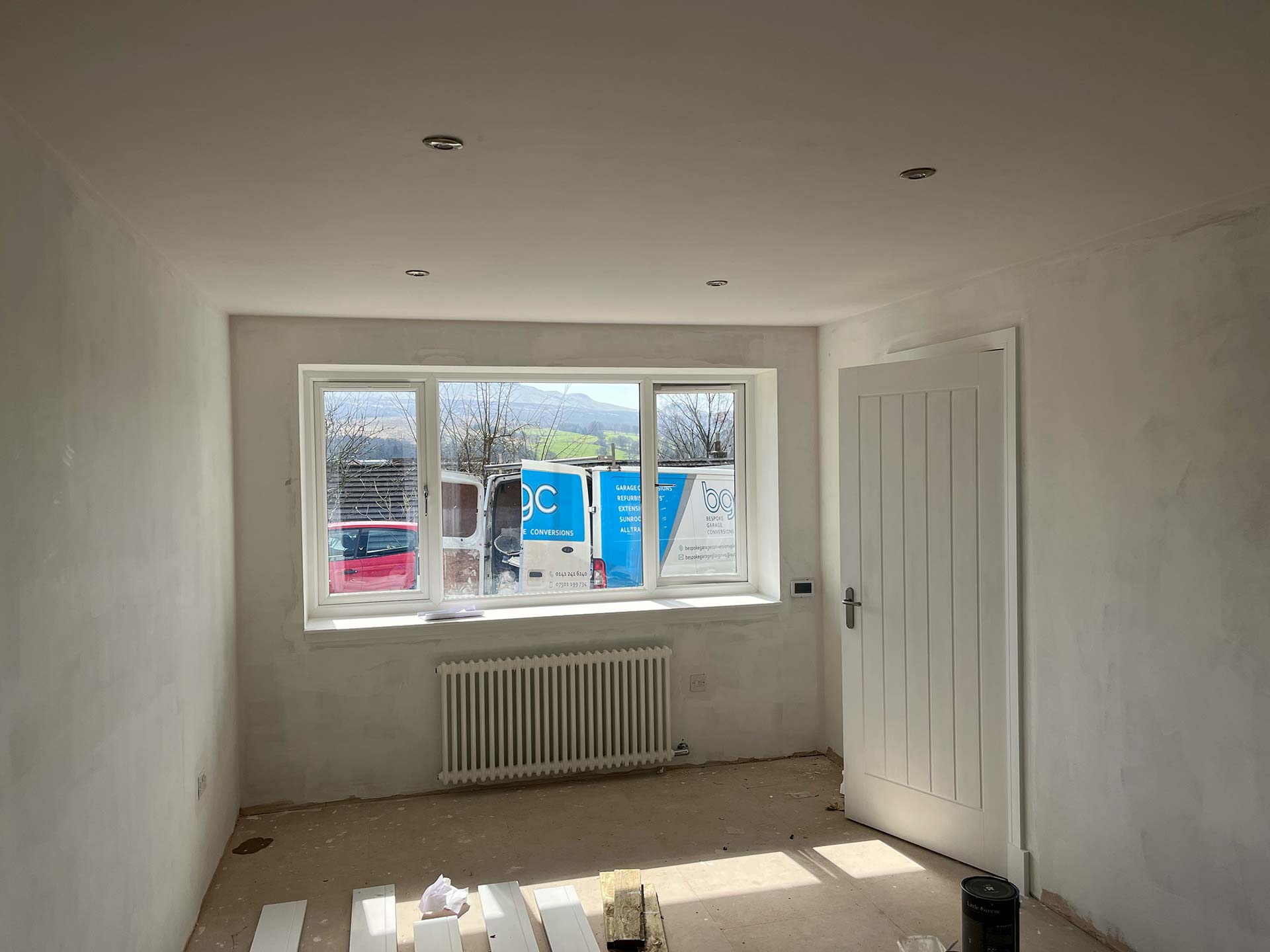 Bearsden integrated single garage conversion interior